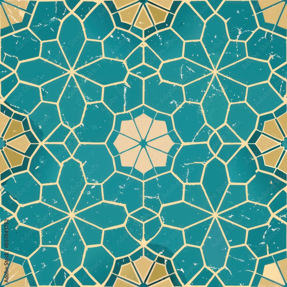 Seamless pattern of handcrafted ceramic tiles with a crackled glaze finish, adding rustic charm and character, Generative AI Seamless pattern of handcrafted ceramic tiles with a crackled glaze finish, adding rustic charm and character, Generative AI