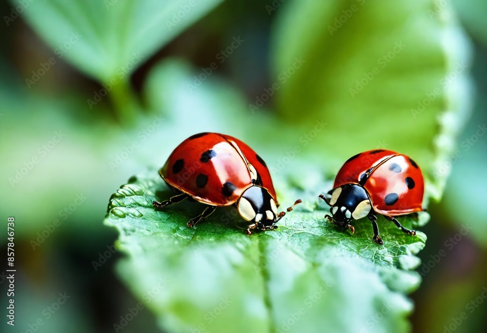 Fototapeta premium ladybug on a leaf