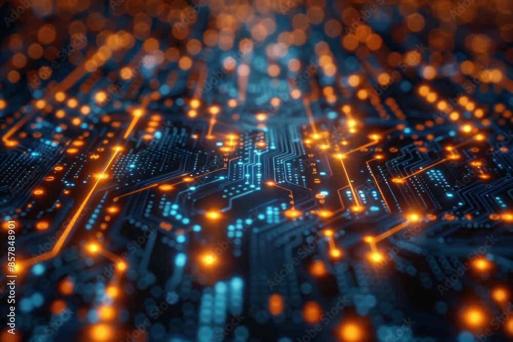 Obraz premium artificial intelligence algorithm interface in shape binary code. ai generative