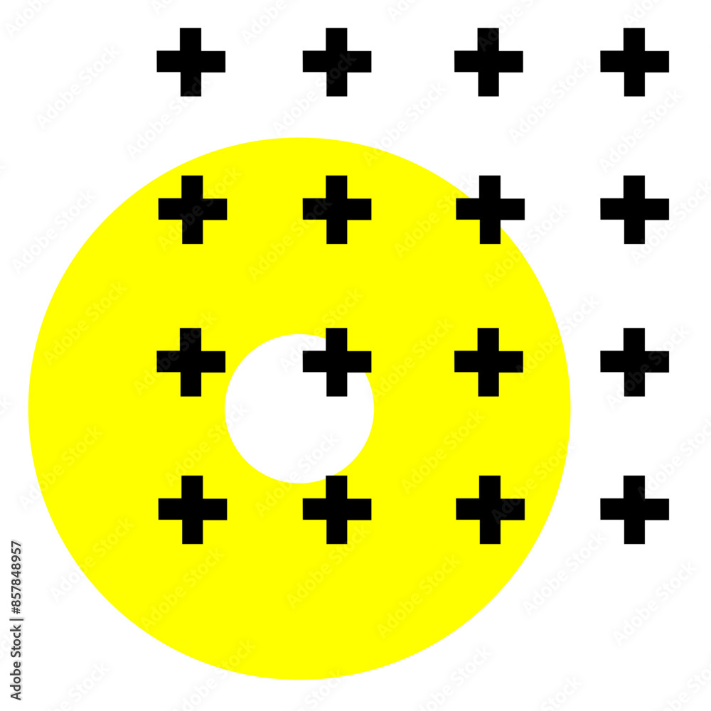 Obraz premium composition abstraite géométrique jaune et noire