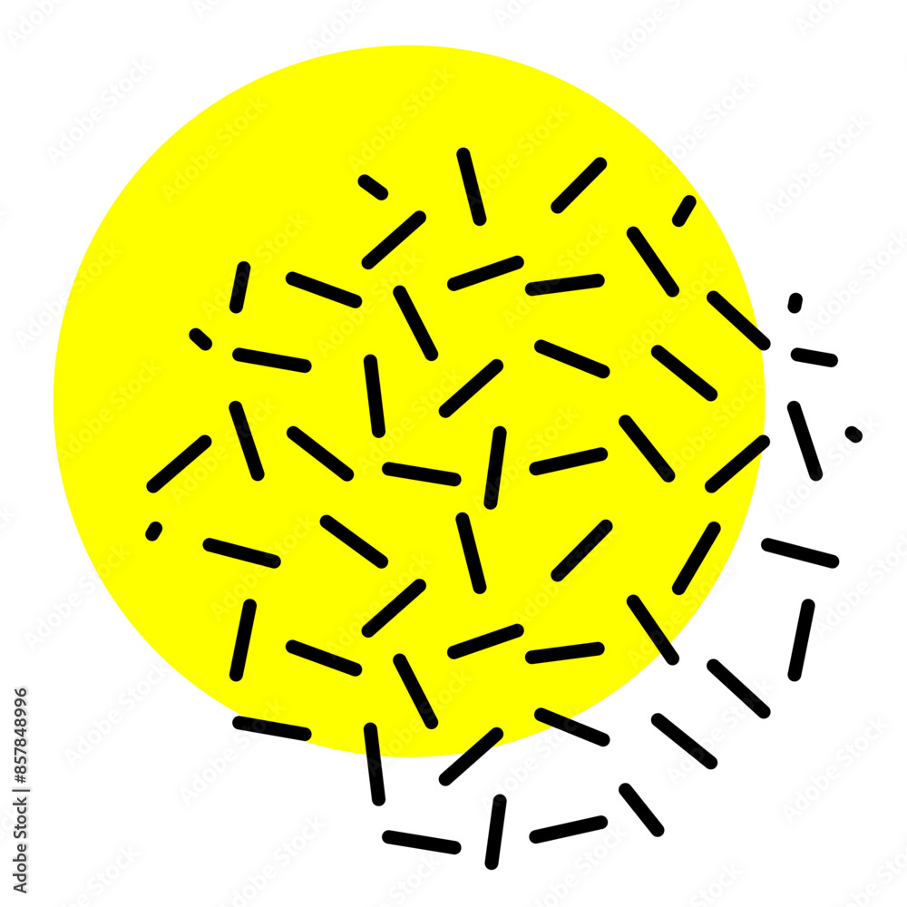 composition abstraite géométrique jaune et noire