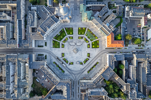 The city of Łódź - view of Freedom Square.