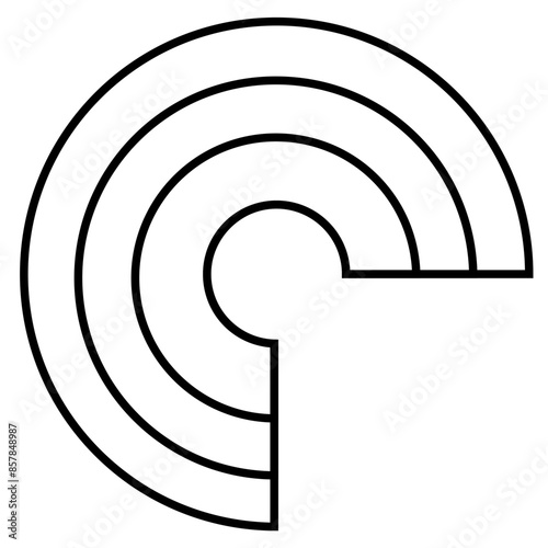 composition abstraite géométrique jaune et noire