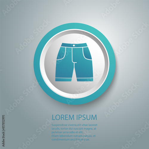 Shorts icon or logo isolated sign symbol vector illustration