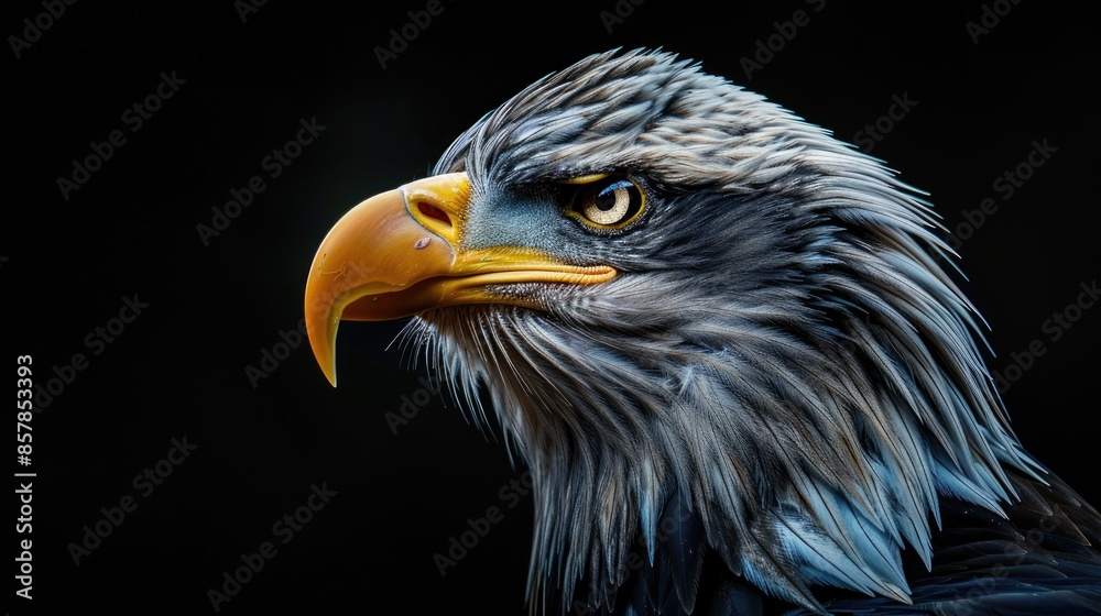 Obraz premium Close-up Portrait of a Majestic Bald Eagle