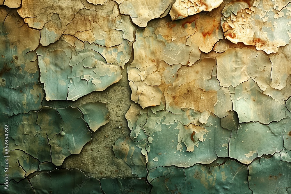 Cracked and Peeling Paint on an Old Surface Cracked and Peeling Paint on an Old Surface
