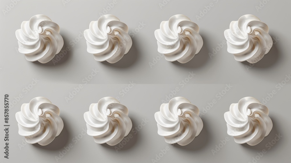 3D realistic modern border with whipped cream. Vanilla milk foam for cake edge. Sweet creamy twirl for pastry decoration. 3D realistic modern border with whipped cream. Vanilla milk foam for cake edge. Sweet creamy twirl for pastry decoration.