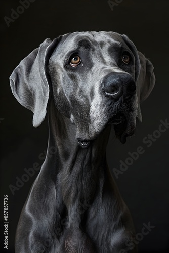 Wallpaper Mural Majestic Great Dane Canine with Intelligent Brown Eyes Radiating Gentle Spirit Torontodigital.ca
