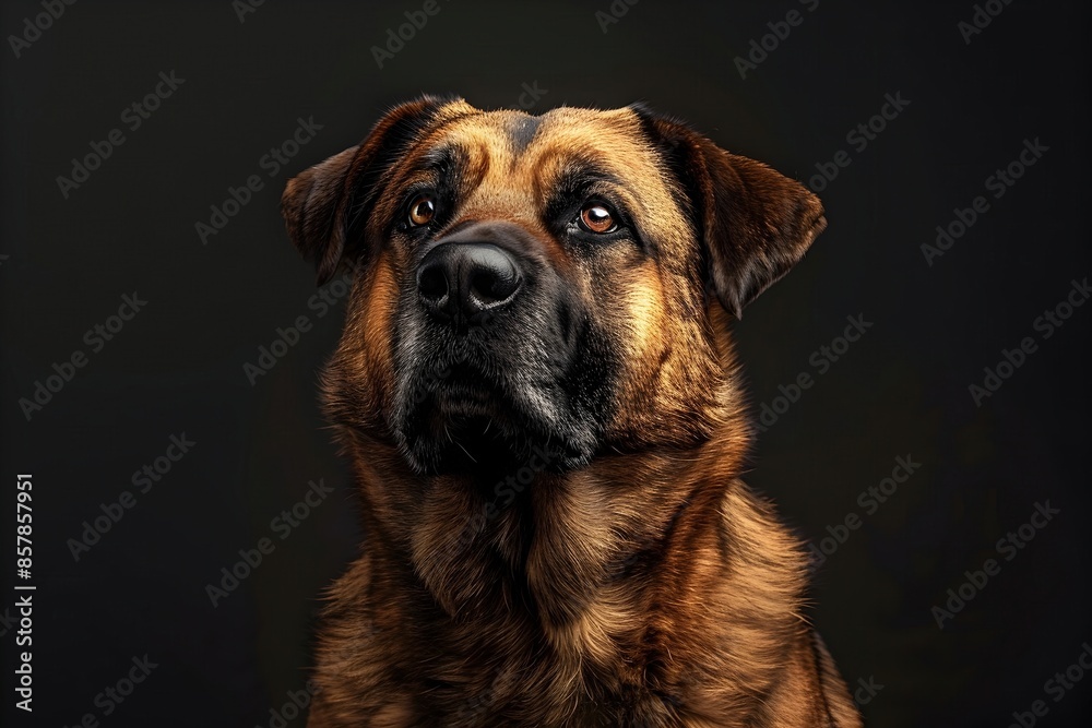 Majestic Kangal Guard Dog with Piercing Gaze in Dramatic Chiaroscuro Lighting