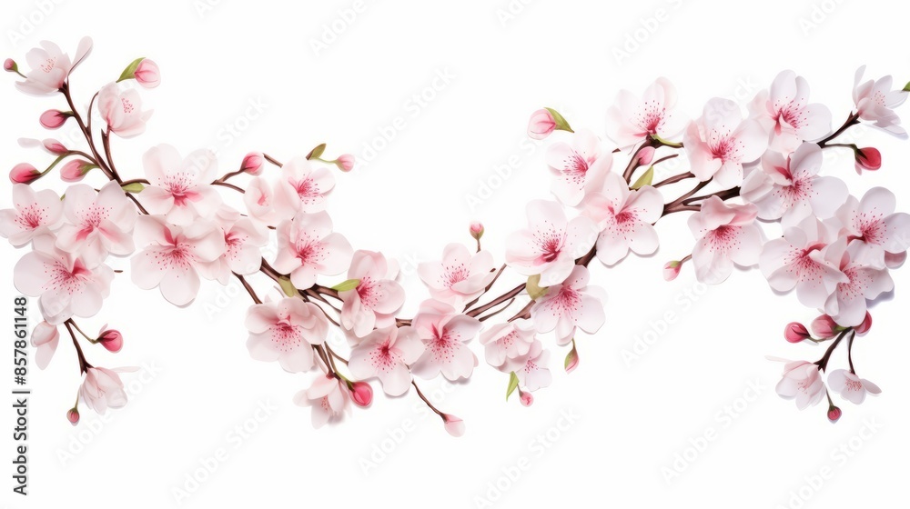 Pink cherry blossom in spring. Beautiful blossoming pink sakura flowers on branches. Pink cherry blossom in spring. Beautiful blossoming pink sakura flowers on branches.