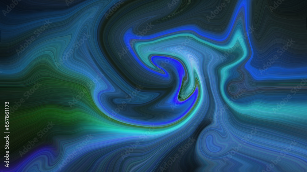 Fototapeta premium Abstract fluid acrylic painting. Modern art. Marbled blue abstract background. Liquid marble pattern 