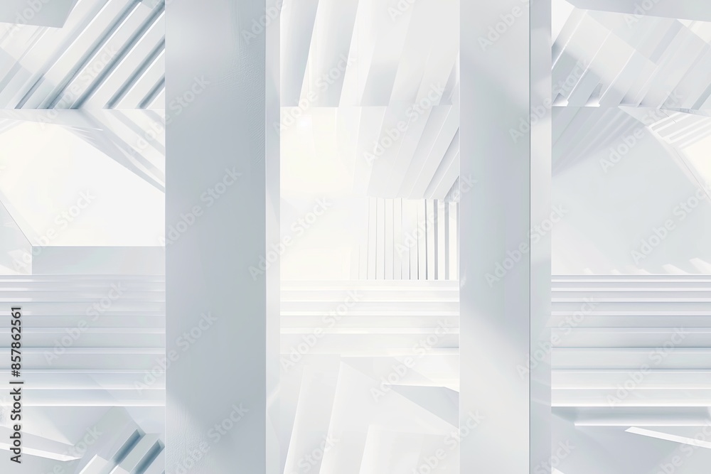 Obraz premium White Minimalist Abstract Background created with Generative AI