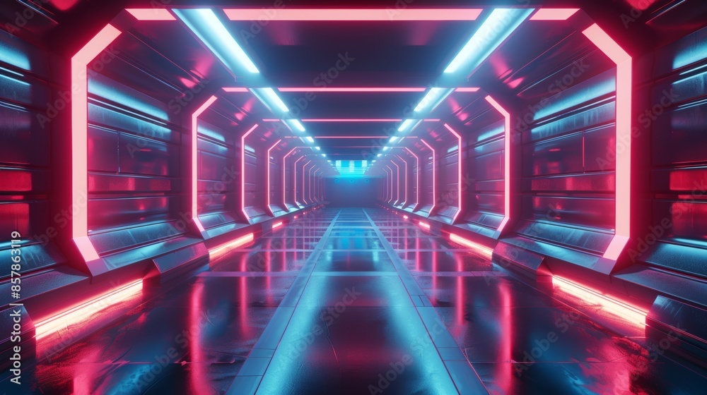 A futuristic night city skyline filled with glowing lines. Laser game neon lights of the 1980s. A futuristic night city skyline filled with glowing lines. Laser game neon lights of the 1980s.