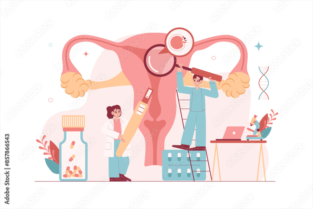 Φωτογραφία Obgyn Doctor and Patient Illustration