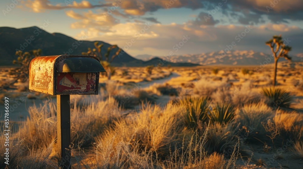 In a remote setting, a mailbox brimming with diverse mail derived from AI In a remote setting, a mailbox brimming with diverse mail derived from AI