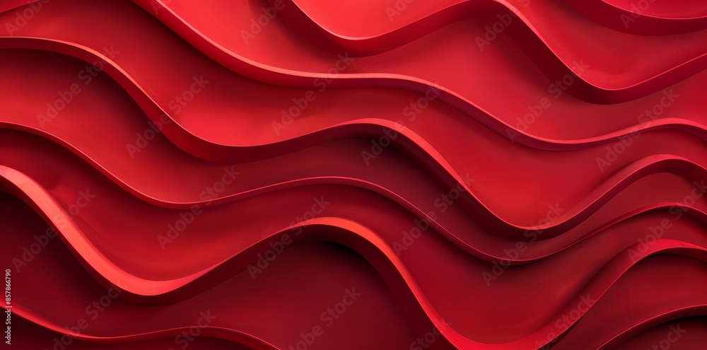 Red wave parametric. Minimal geometric shape background or wallpaper for product presentation. Fashion magazine illustration. 3D render illustration. - Illustration. Red wave parametric. Minimal geometric shape background or wallpaper for product presentation. Fashion magazine illustration. 3D render illustration. - Illustration.