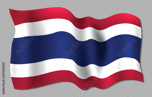 Waving flag of Thailand. State symbol of the Kingdom of Thailand Free Download Waving flag of Thailand. State symbol of the Kingdom of Thailand - GFXLoad