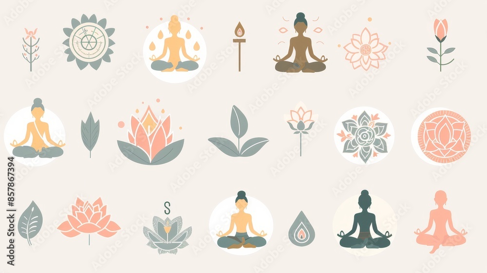 The tropical fruits and plants in this yoga meditation set make it a good choice for a healthy lifestyle The tropical fruits and plants in this yoga meditation set make it a good choice for a healthy lifestyle