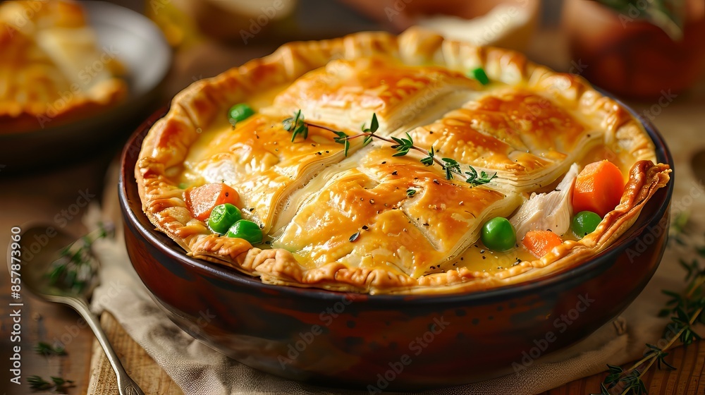 Close Up of Chicken Pot Pie Close Up of Chicken Pot Pie