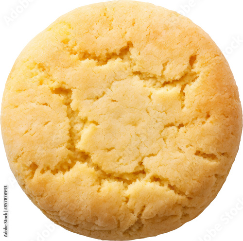 round butter cookie solated on white or transparent background,transparency 