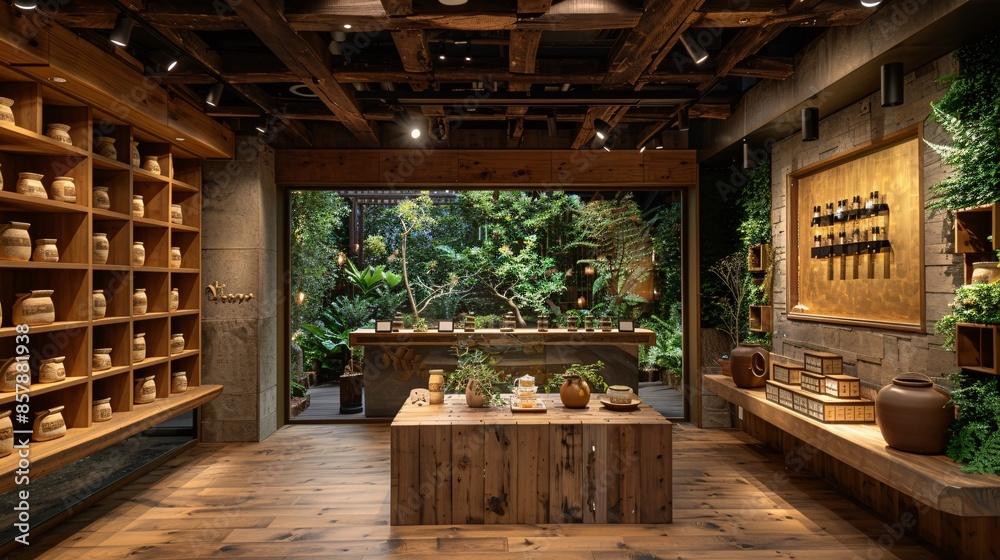 Rustic Indoor Market with Natural Light