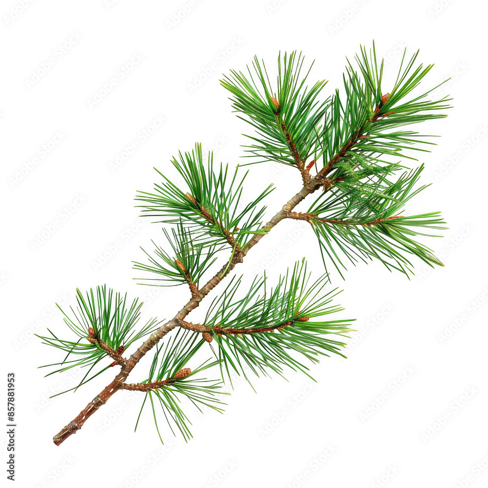 Green Pine Branch with Fresh Needles Green Pine Branch with Fresh Needles