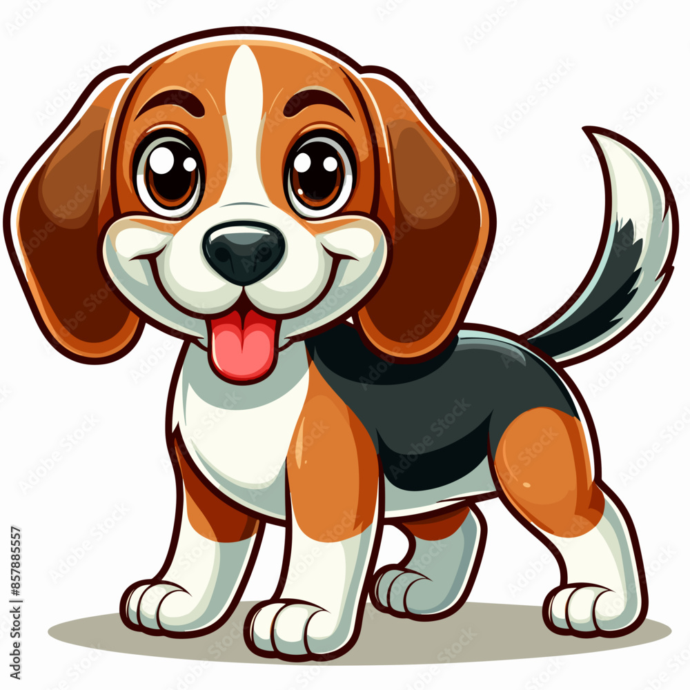 Adorable Purebred Beagle Dog Portrait in Nature: Happy, Friendly, and Active Domestic Pet Enjoying Summer Outdoors Adorable Purebred Beagle Dog Portrait in Nature: Happy, Friendly, and Active Domestic Pet Enjoying Summer Outdoors