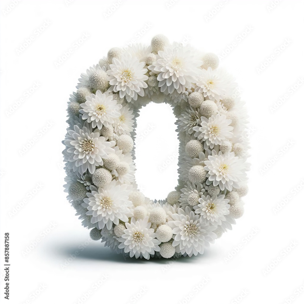 White chrysanthemum-colored number se White chrysanthemum-colored number se