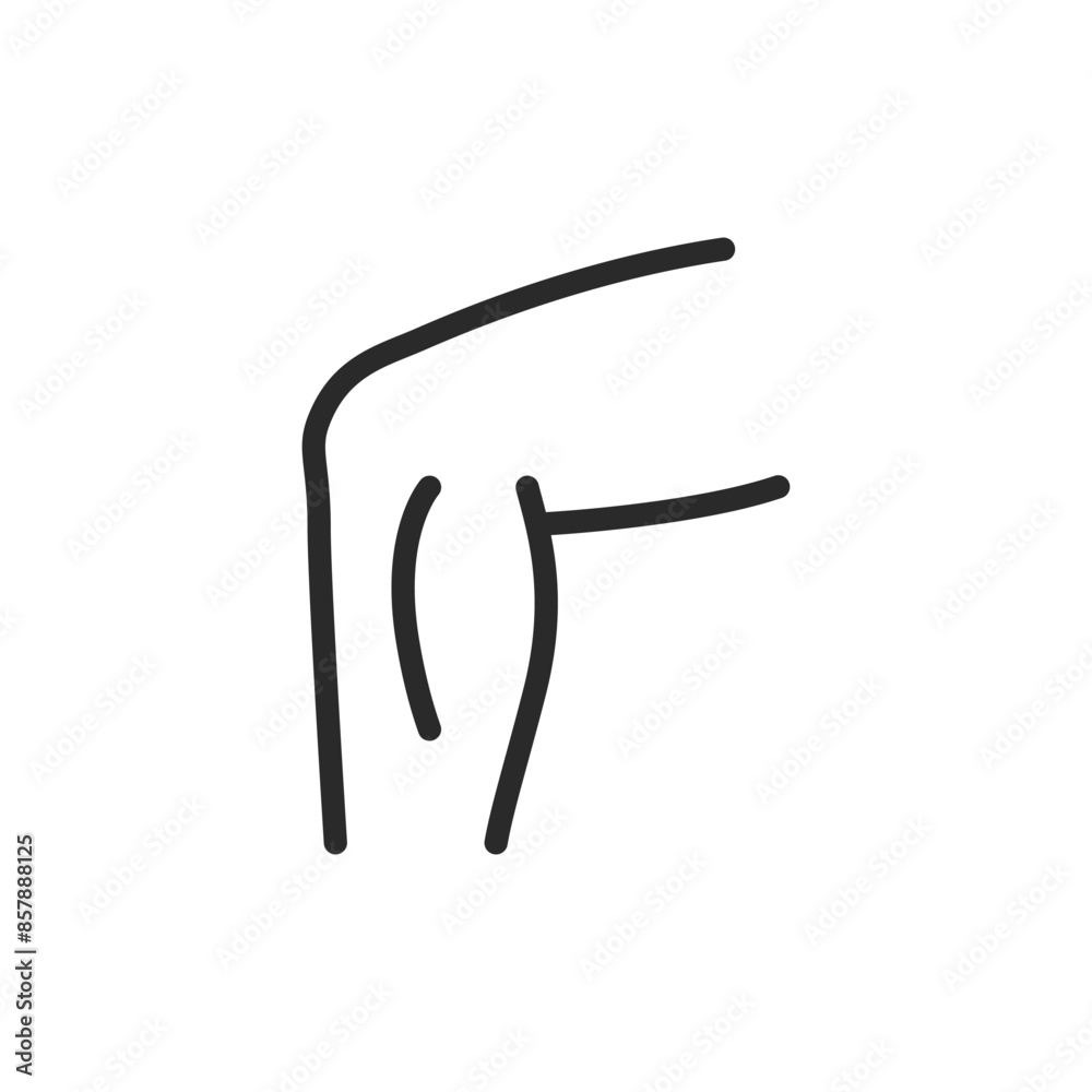 Calf muscle, linear style icon. Represents the calf muscle on the leg, often used in contexts related to fitness, health, or anatomy. Editable stroke width Calf muscle, linear style icon. Represents the calf muscle on the leg, often used in contexts related to fitness, health, or anatomy. Editable stroke width