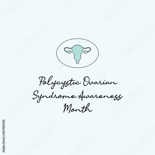 line art of Polycystic Ovarian Syndrome Awareness Month good for Polycystic Ovarian Syndrome Awareness Month celebrate. line art.