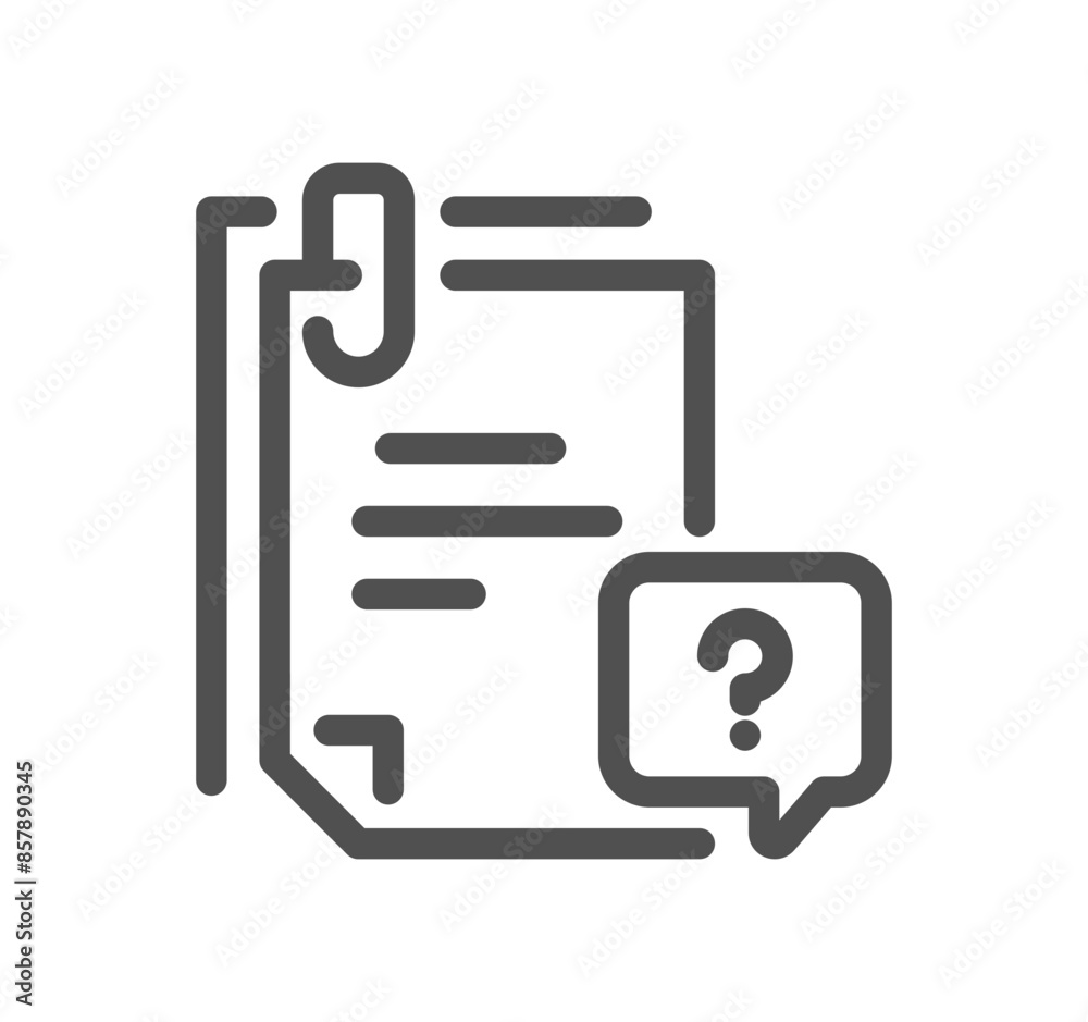 Question related icon outline and linear vector.
Question related icon outline and linear vector.