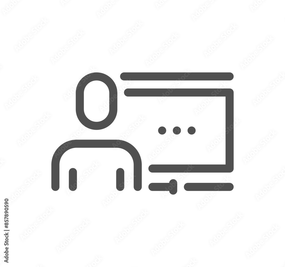 Work place related icon outline and linear vector.
Work place related icon outline and linear vector.
