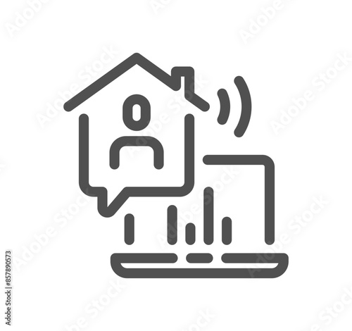 Work place related icon outline and linear vector.
