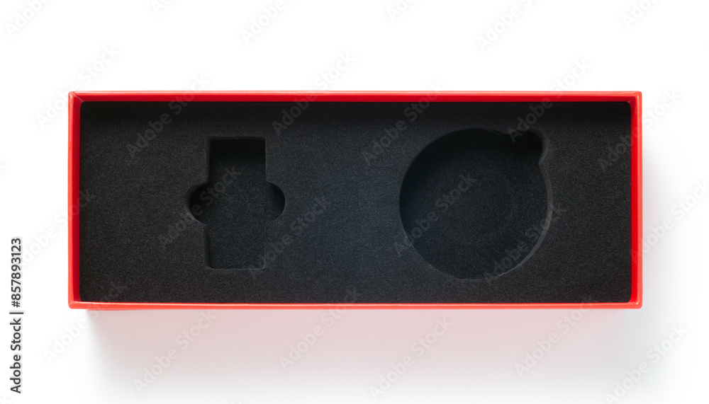 Empty gift box on white backgrouind, Jewellery, perfume or cosmetic packaging boxes. Top view Empty gift box on white backgrouind, Jewellery, perfume or cosmetic packaging boxes. Top view
