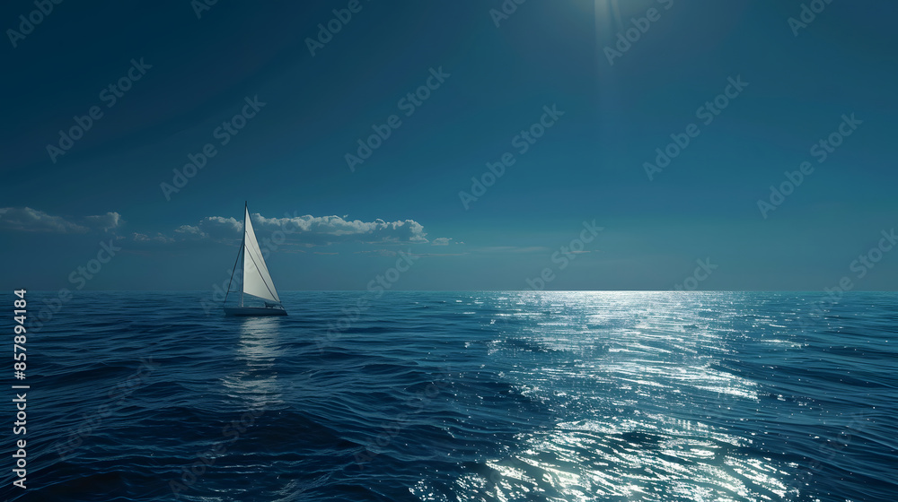 Obraz premium sailing boat on the sea