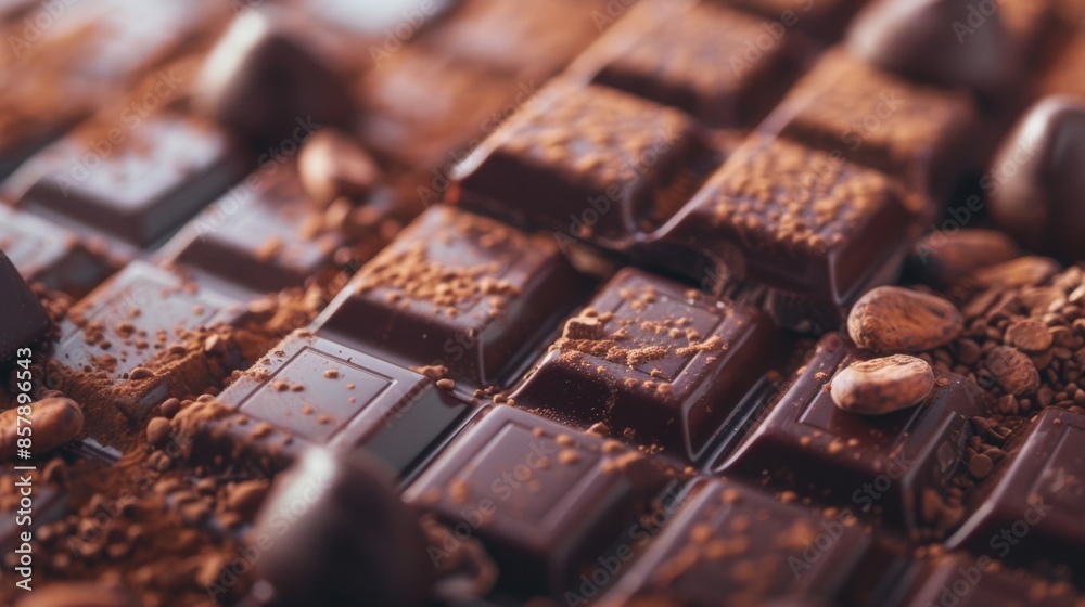 Rich Dark Chocolate Close-Up Rich Dark Chocolate Close-Up