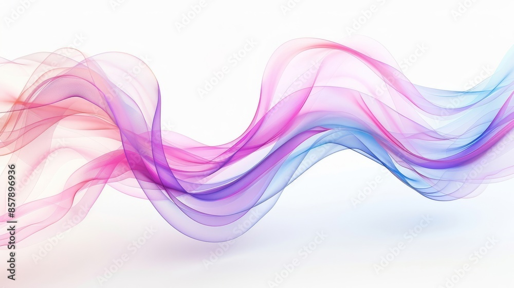 Abstract Background of Flowing Fabric in Pastel Color Against White Background Abstract Background of Flowing Fabric in Pastel Color Against White Background