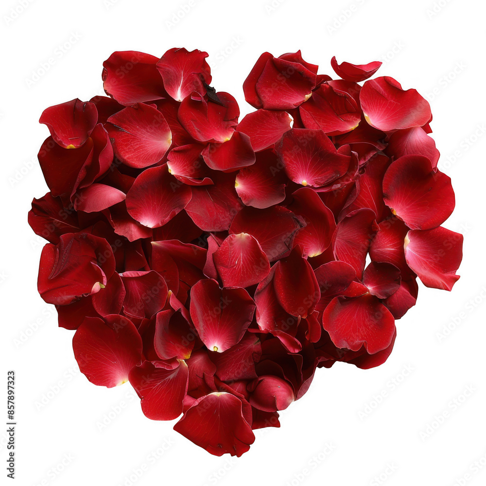Heart-Shaped Red Rose Petals Heart-Shaped Red Rose Petals
