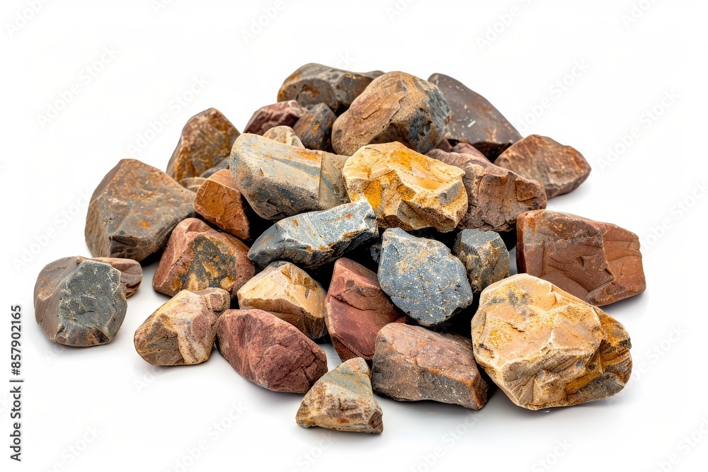 Pebbles. Several pebbles on a white background. Pebbles. Several pebbles on a white background.