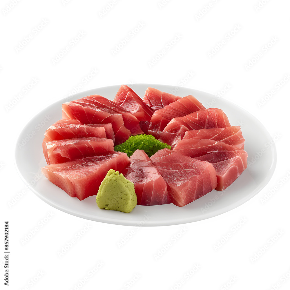Fresh sashimi platter on transparent background Fresh sashimi platter on transparent background