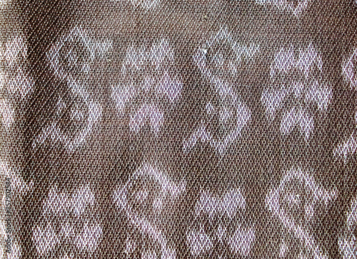 Gray fabric, white pattern, hand woven fabric. Personality cotton fabric, comfortable to wear
