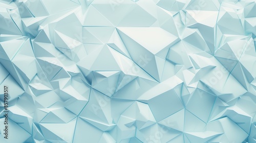 Futuristic geometric background with cool blue color scheme, contemporary bright