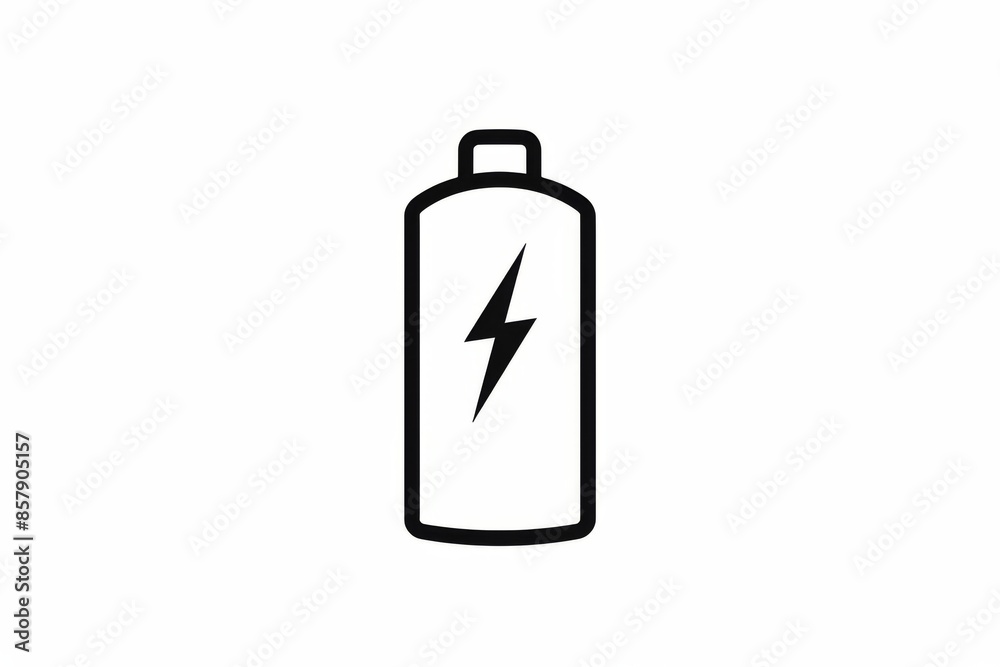Schematic representation of a low battery icon on a soft gray background Schematic representation of a low battery icon on a soft gray background