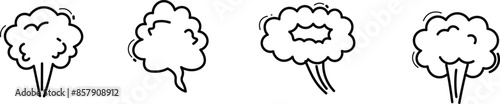 Comic fart cloud. Bad stink balloon. Smoke gas cloud in comic style. Explosion, angry breath.eps10