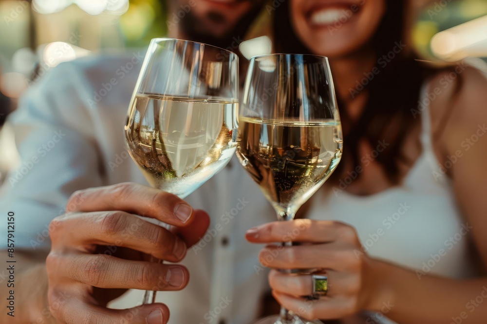 smiling couple toasting with wine glasses celebrating special moment together lifestyle photography smiling couple toasting with wine glasses celebrating special moment together lifestyle photography