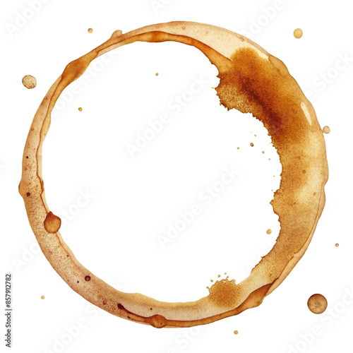 Obraz na płótnie coffee stains on transparent background w salonie