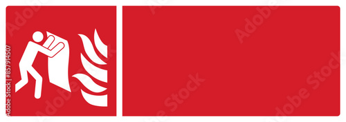 ISO fire prevention safety sign fire blanket your custom message here landscape size 1/2 a4,a3,a2,a1
