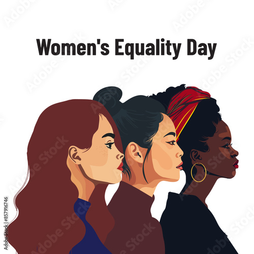 a group of women of different nationalities. equality day