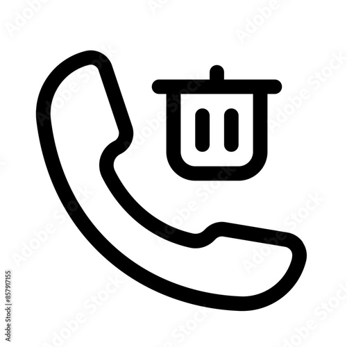 delete call icon with line style, perfect for user interface projects