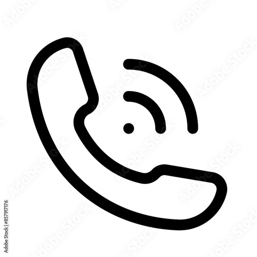 phone ringing icon with line style, perfect for user interface projects